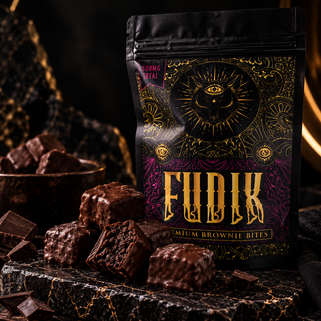 Bites de brownie 500 MG